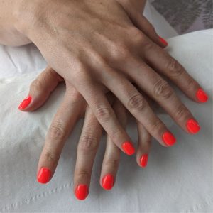 DND Orange nails